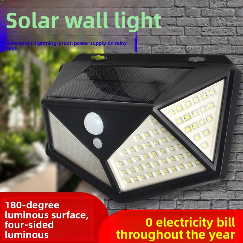 Outdoor Lighting On Amazon - ไฟติดผนังแผงโซลาร์เซลล์ 114LED ส่องสว่างทุกด้าน, ไฟสวนเหนี่ยวนำร่างกายมนุษย์สำหรับกลางแจ้งยอดนิยมของ Amazon