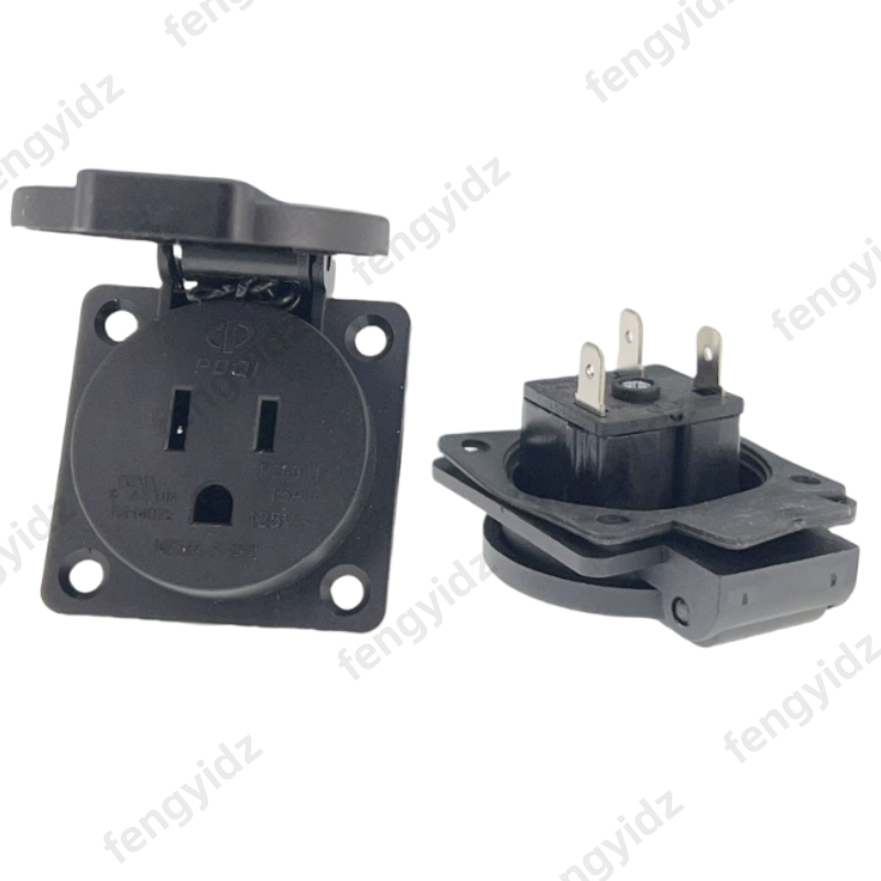 Outdoor Lighting Japan - สีดํา 125V 15A 20A IP44 CE