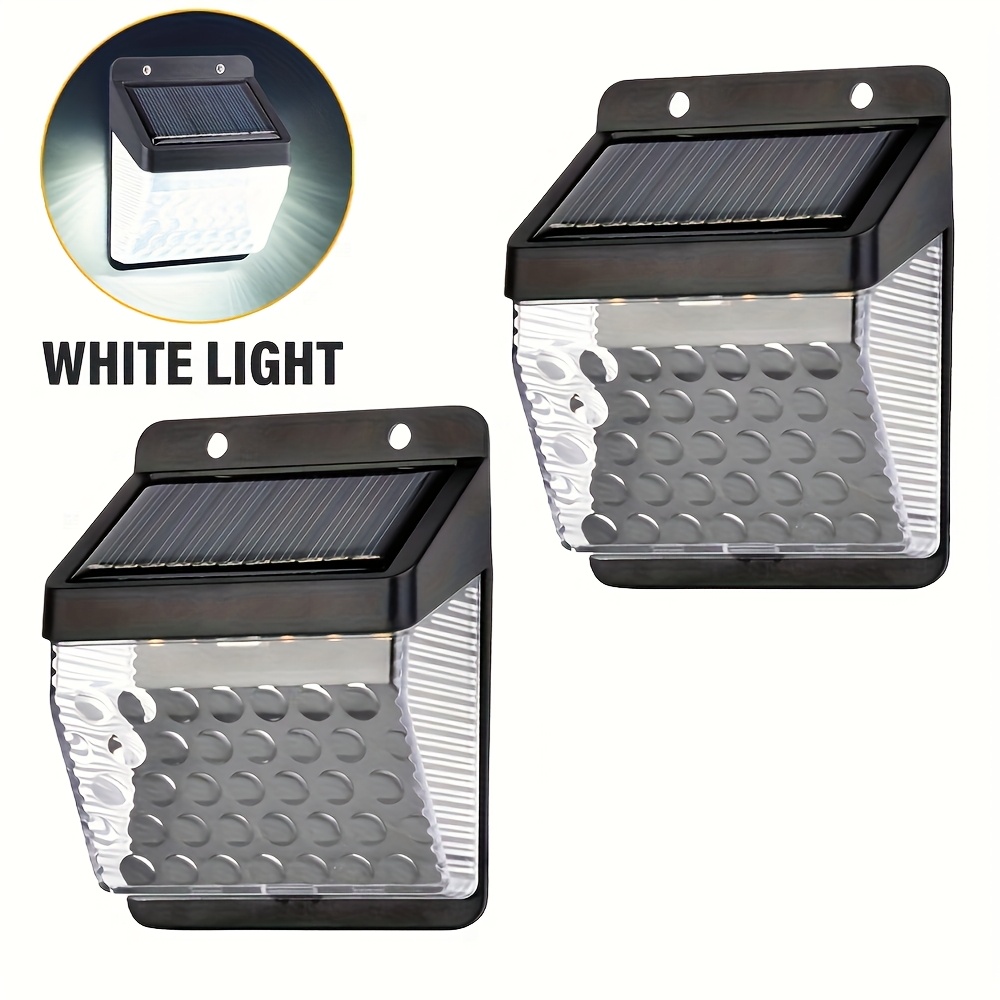 Outdoor Lighting Ground - ไฟ LED พลังงานแสงอาทิตย์ พร้อมเซ็นเซอร์ตรวจจับความเคลื่อนไหว PIR สำหรับติดผนัง