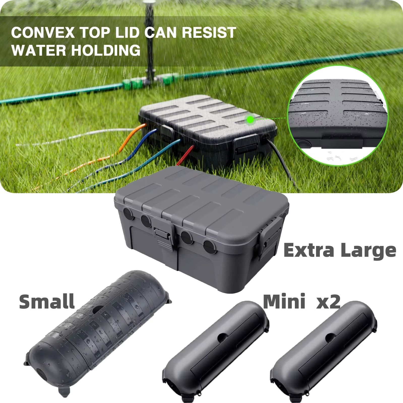Outdoor Lighting Extension Cable - ฝาครอบสายไฟฟ้ากลางแจ้งขนาดใหญ่ ทนทานต่อสภาพอากาศ สำหรับป้องกันสายต่อพ่วง ปลั๊กพ่วง ปลั๊กไฟฟ้า และไฟตกแต่งวันหยุด