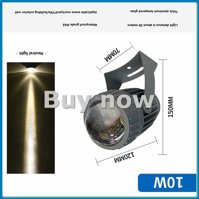 Outdoor Lighting For Garden - ไฟสปอตไลท์ติดผนังสวน LED สำหรับภายนอกอาคาร 10W ไฟส่องสว่างภูมิทัศน์ AC220V