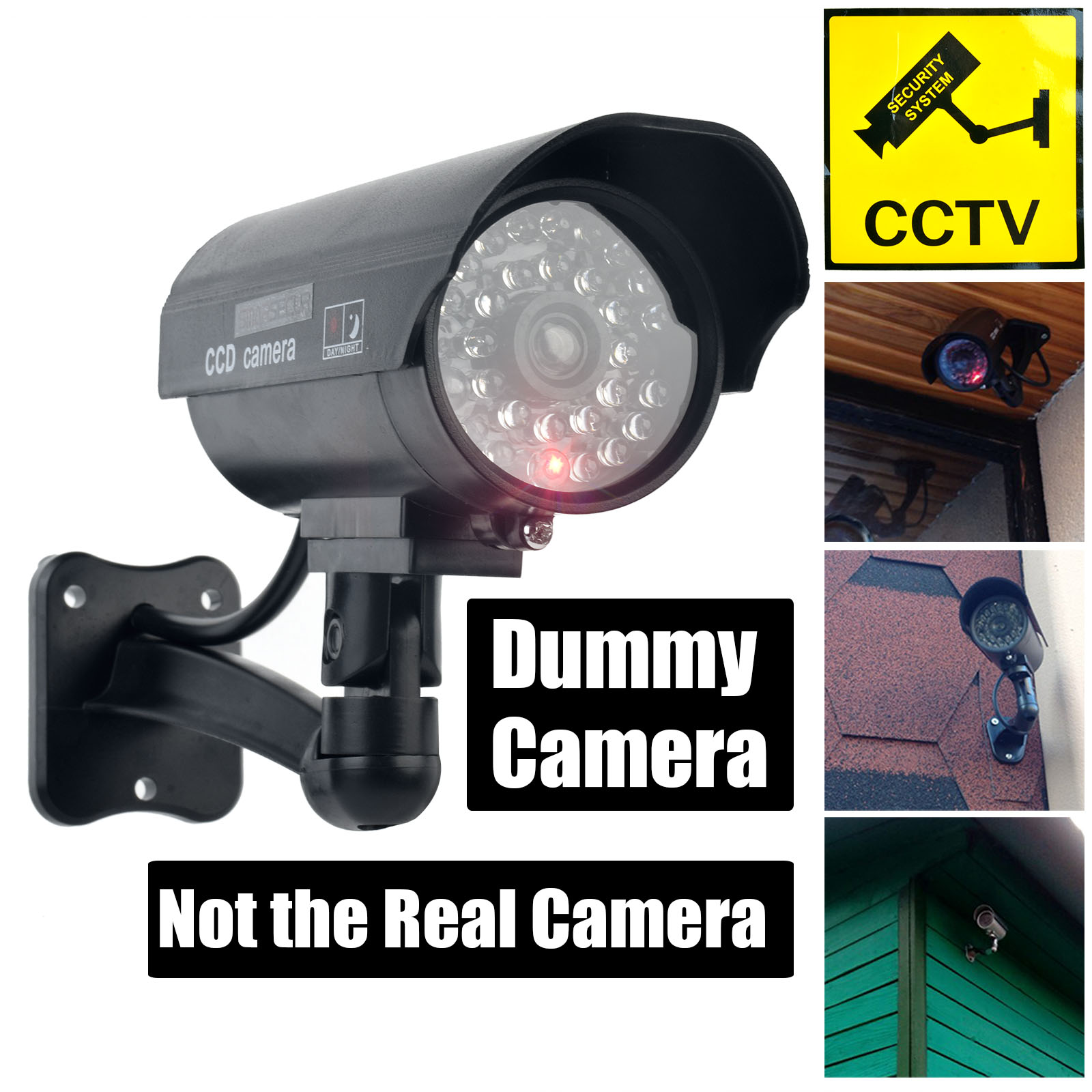 Outdoor Lighting Video - Smarsecur ปลอมกล้อง Dummy กันน้ํากล้องวงจรปิด CCTV กล้องกระพริบไฟ