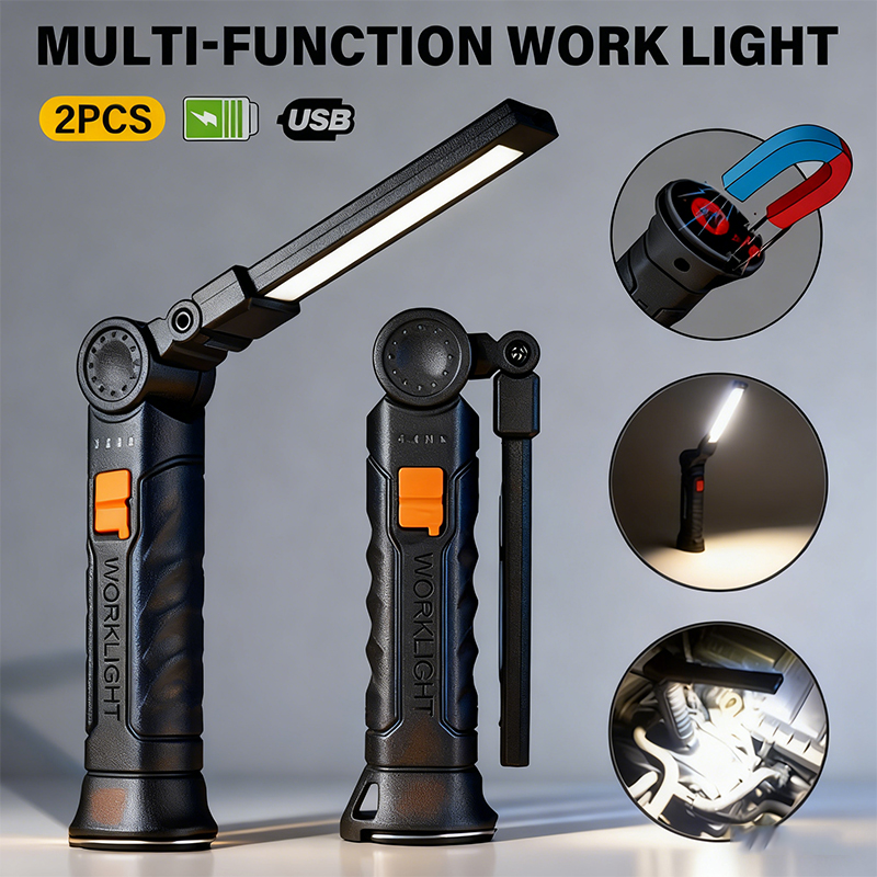 Hanging Outdoor Lighting - ไฟฉาย LED แบบพกพา COB ชาร์จไฟผ่าน USB