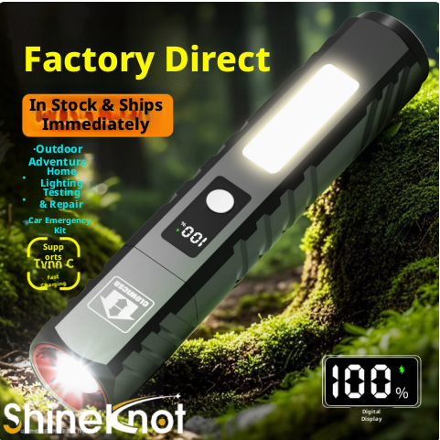 Outdoor Lighting The Range - ไฟฉาย SHINEKNOT แสงสว่างแรง ชาร์จได้ พกพาสะดวก ใช้งานกลางแจ้ง