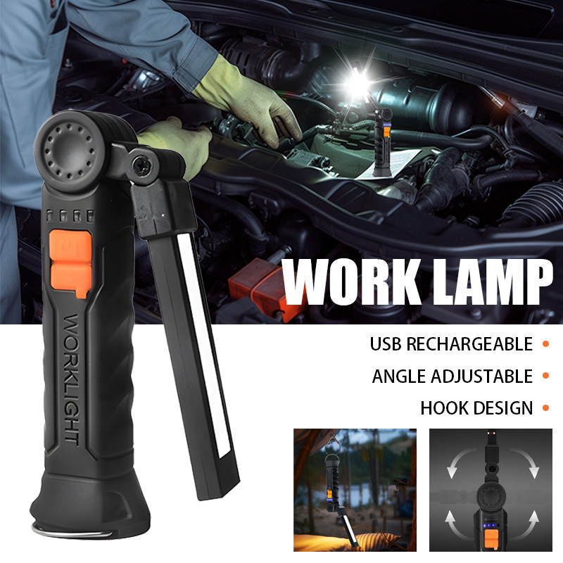 Hanging Outdoor Lighting - ไฟฉาย LED แบบพกพา COB แบบชาร์จไฟได้ผ่าน USB