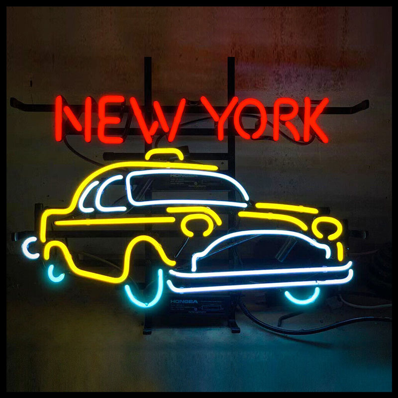 Outdoor Lighting New York - ป้ายนีออนสําหรับ New York Taxi หลอดนีออนป้าย Commercial
