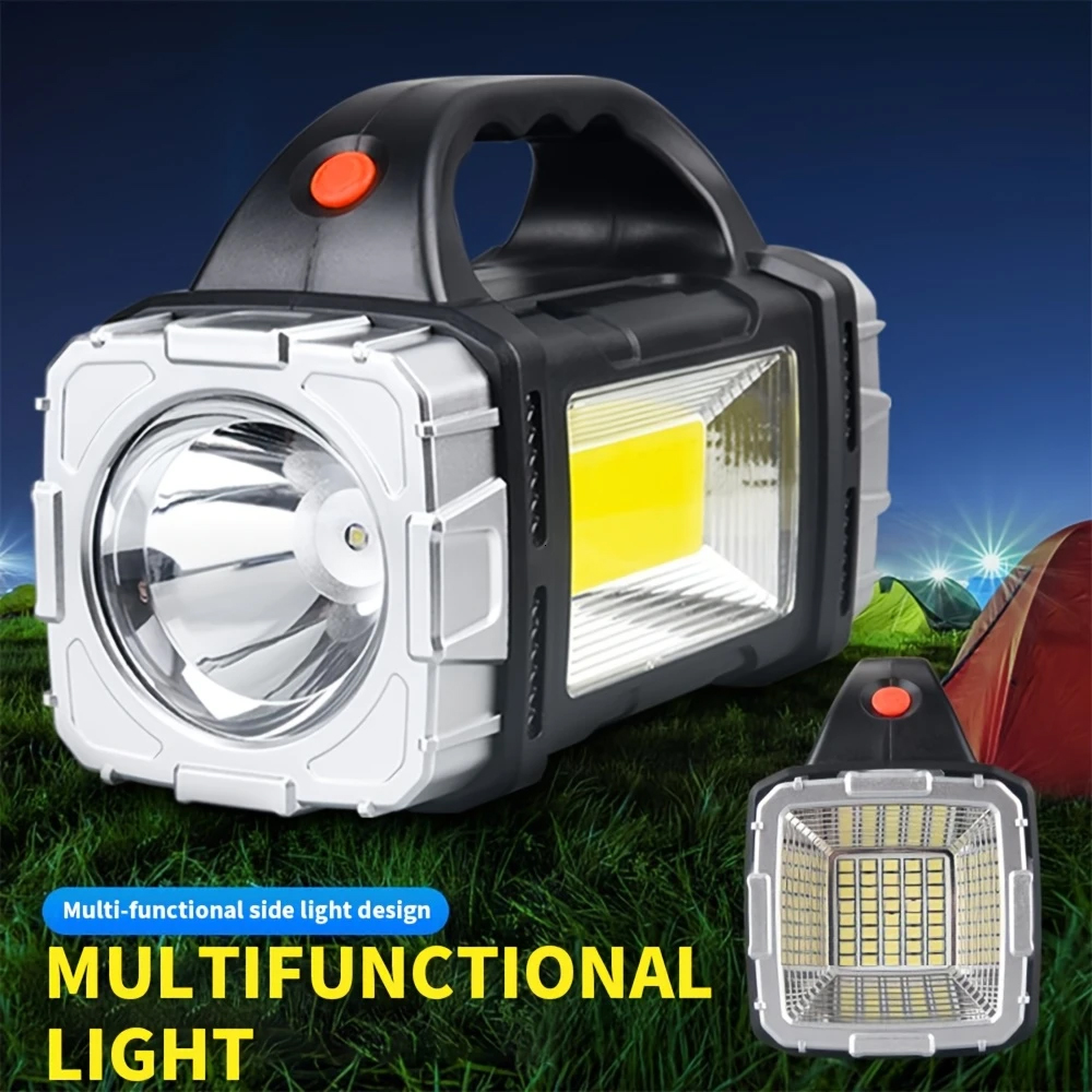 Outdoor Lighting Bulbs - ไฟฉายแบบพกพาที่มีประสิทธิภาพแบบชาร์จไฟได้ผ่าน USB ไฟ LED พลังงานแสงอาทิตย์พร้อมไฟทำงานแบบ COB