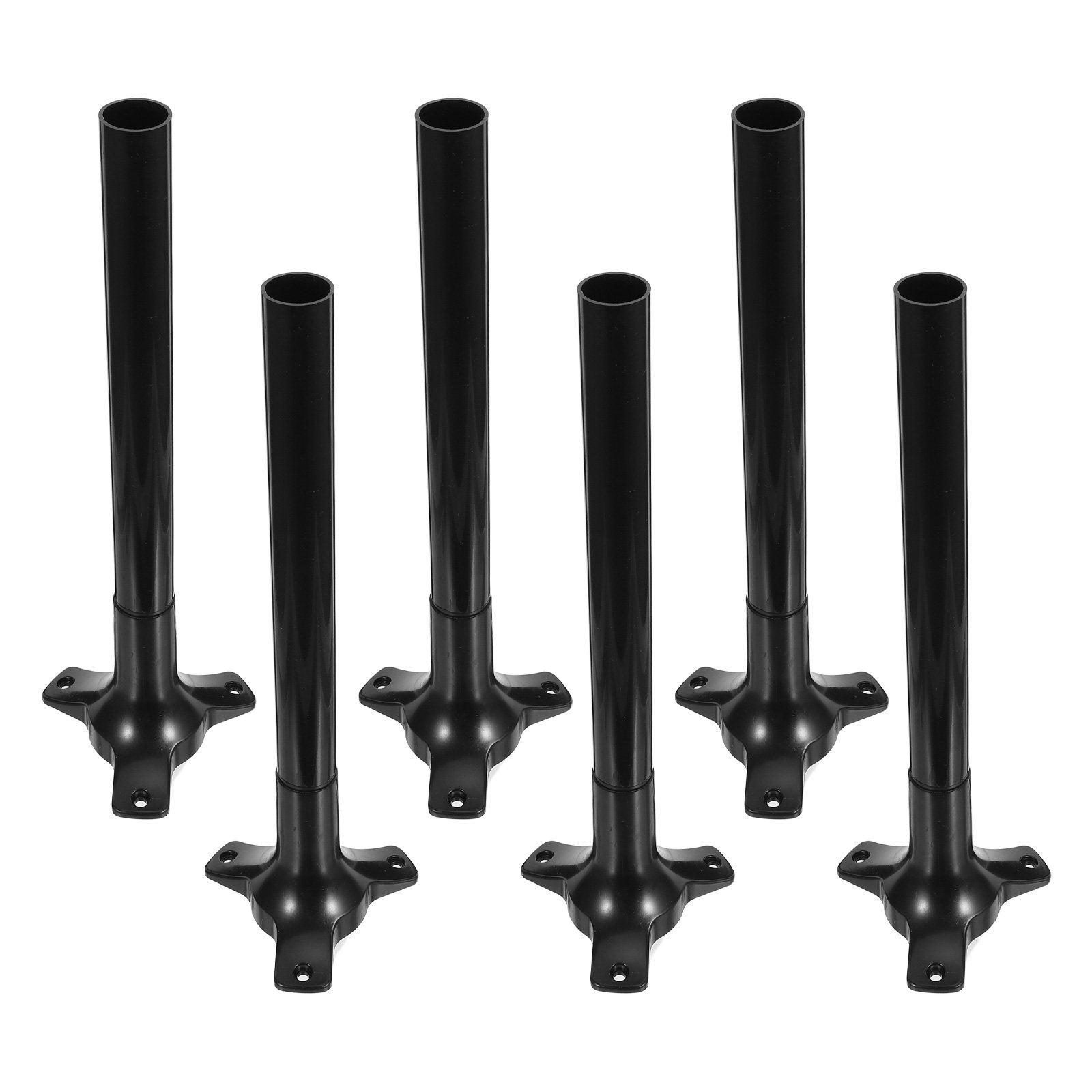 Outdoor Lighting Ground - ชุดเสาปักดินสำหรับไฟสนามพลังงานแสงอาทิตย์ 6 ชุด ฐานสามเหลี่ยม ขาตั้งไฟสนามกลางแจ้ง รองรับได้มั่นคง