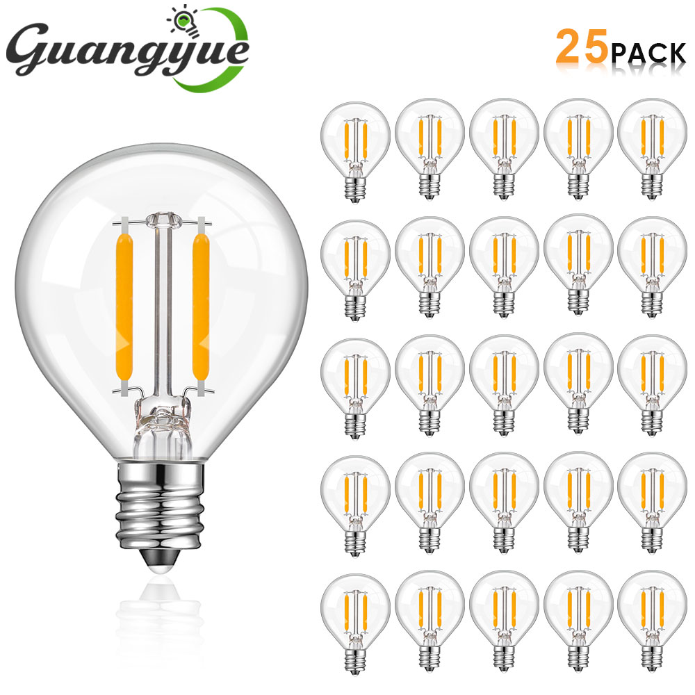 Outdoor Lighting Glass Replacement - หลอดไฟ LED ทดแทนแบบทรงกลม แก้วใส ขั้ว E12