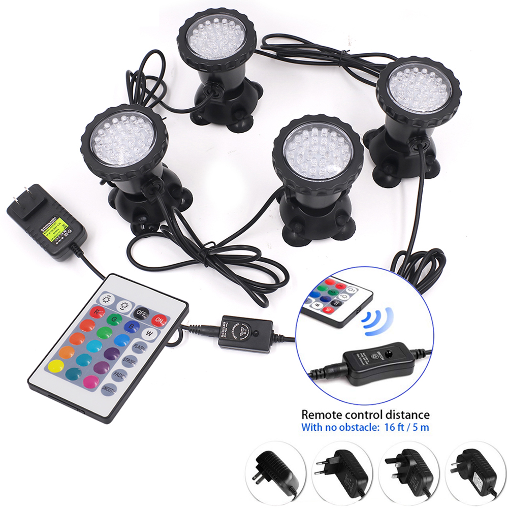 RGB LED ใต้น้ํา IP68 กันน้ํา A - Pond Light Submersible บทวิจารณ์และราคา