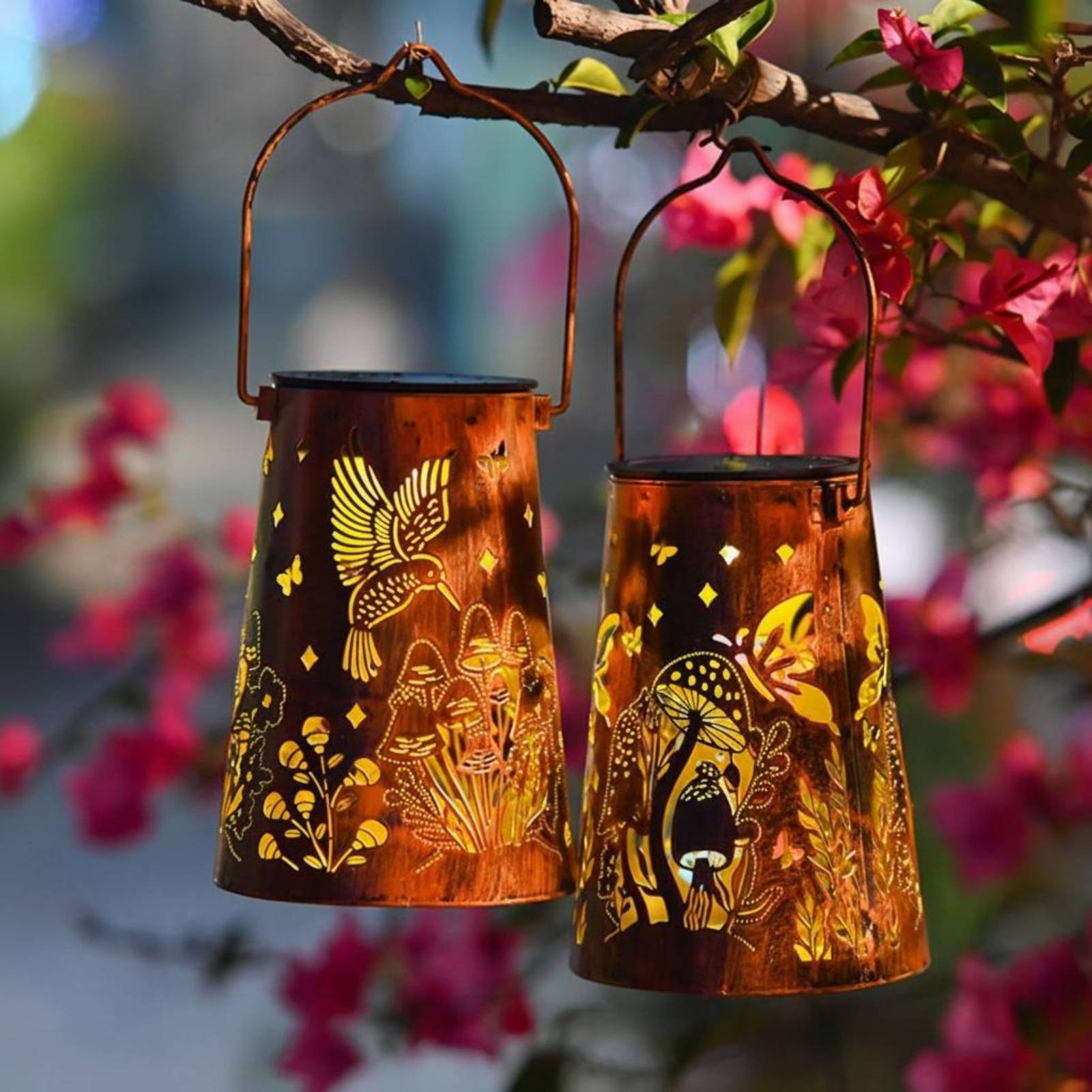 โคมไฟสวนลายดอกไม้ โคมไฟสวน ระบ - Hanging Outdoor Lighting บทวิจารณ์และราคา