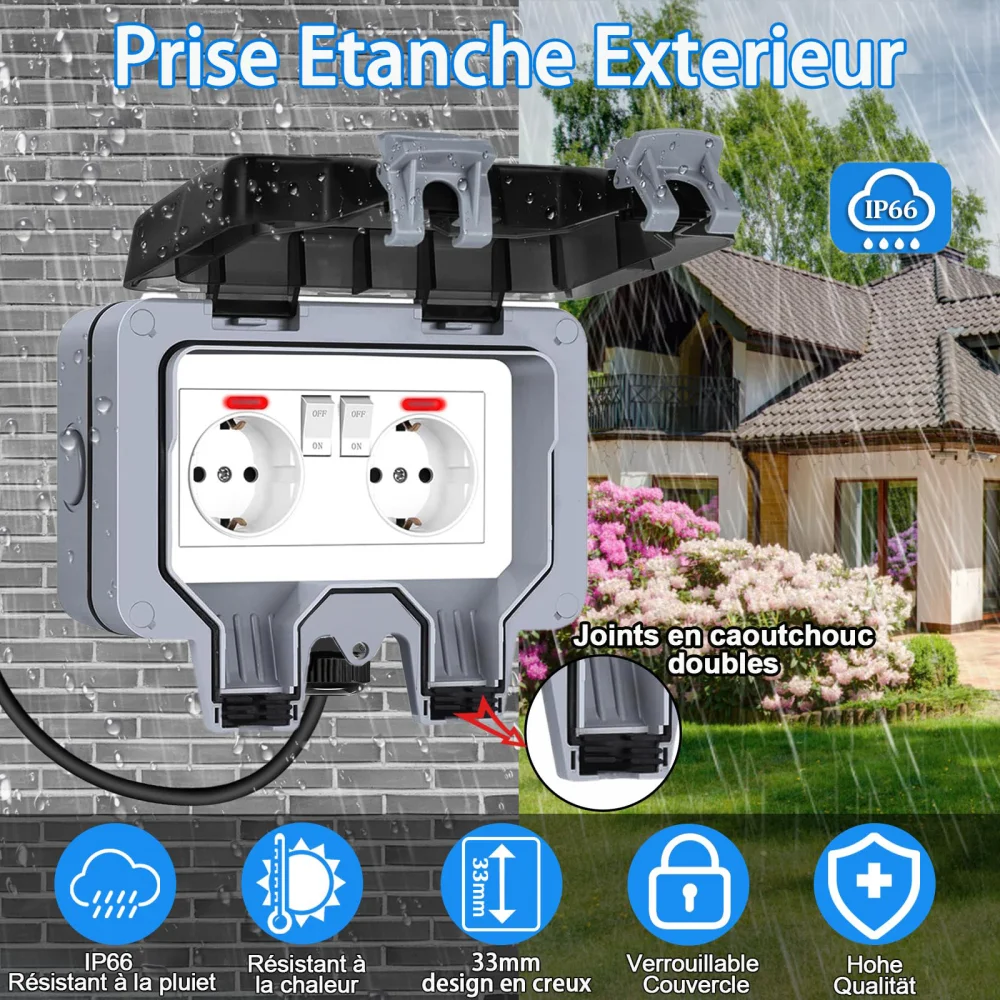 เต้ารับไฟฟ้าภายนอกแบบยุโรป พร้ - Outdoor Lighting Socket บทวิจารณ์และราคา