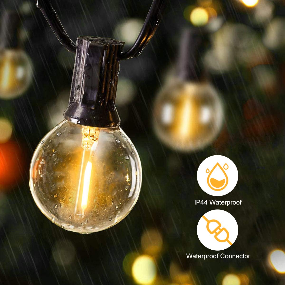 25FT 50FT G40 Fairy String ไฟแ - Outdoor Lighting Socket บทวิจารณ์และราคา