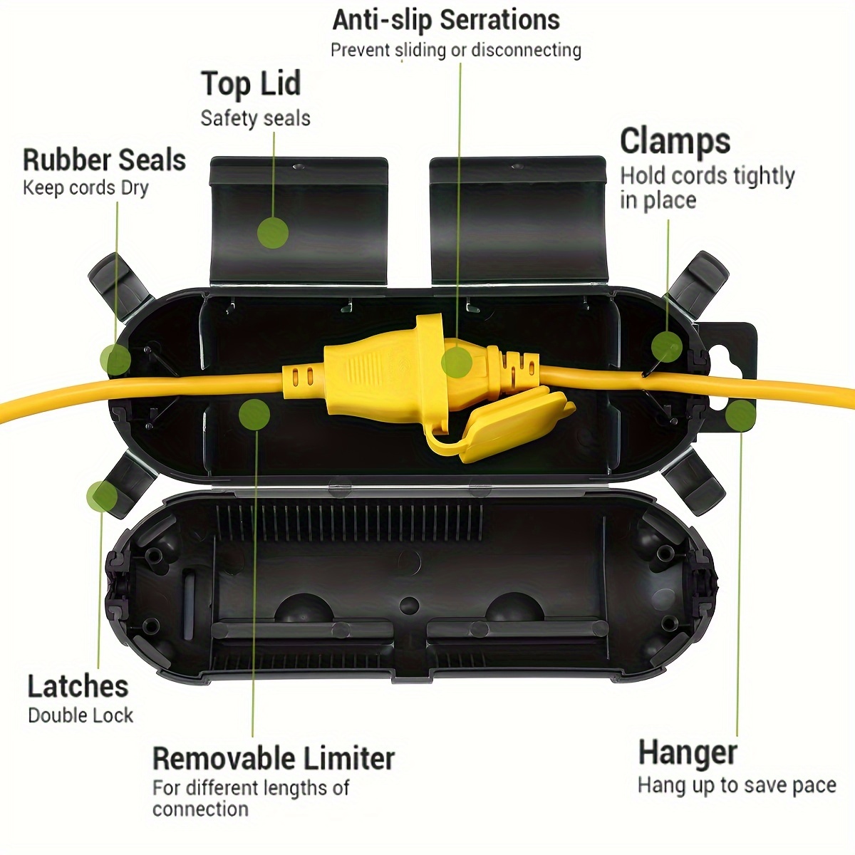 สายไฟต่อปลั๊กการเชื่อมต่อฝาครอ - Outdoor Lighting Extension Cable บทวิจารณ์และราคา