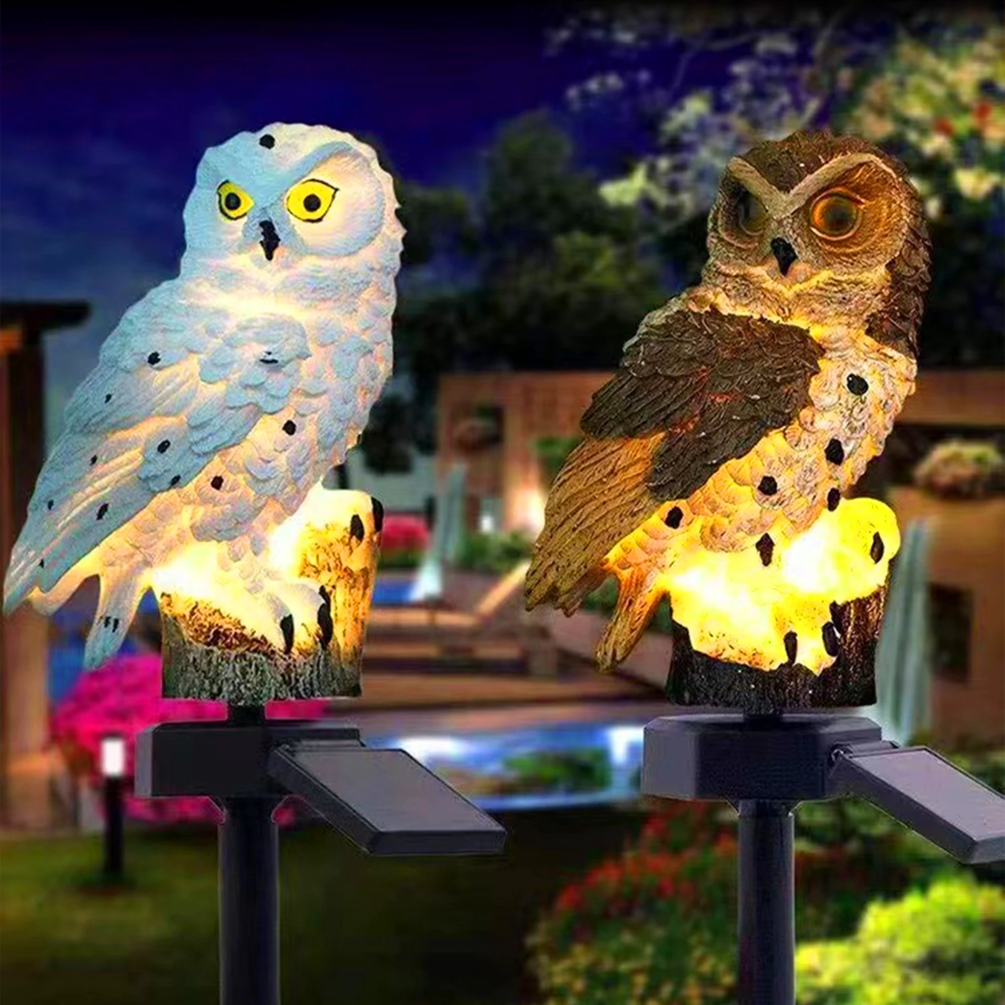 2 ชุด โคมไฟสนามหญ้า LED รูปนกฮ - Outdoor Lighting Ground บทวิจารณ์และราคา