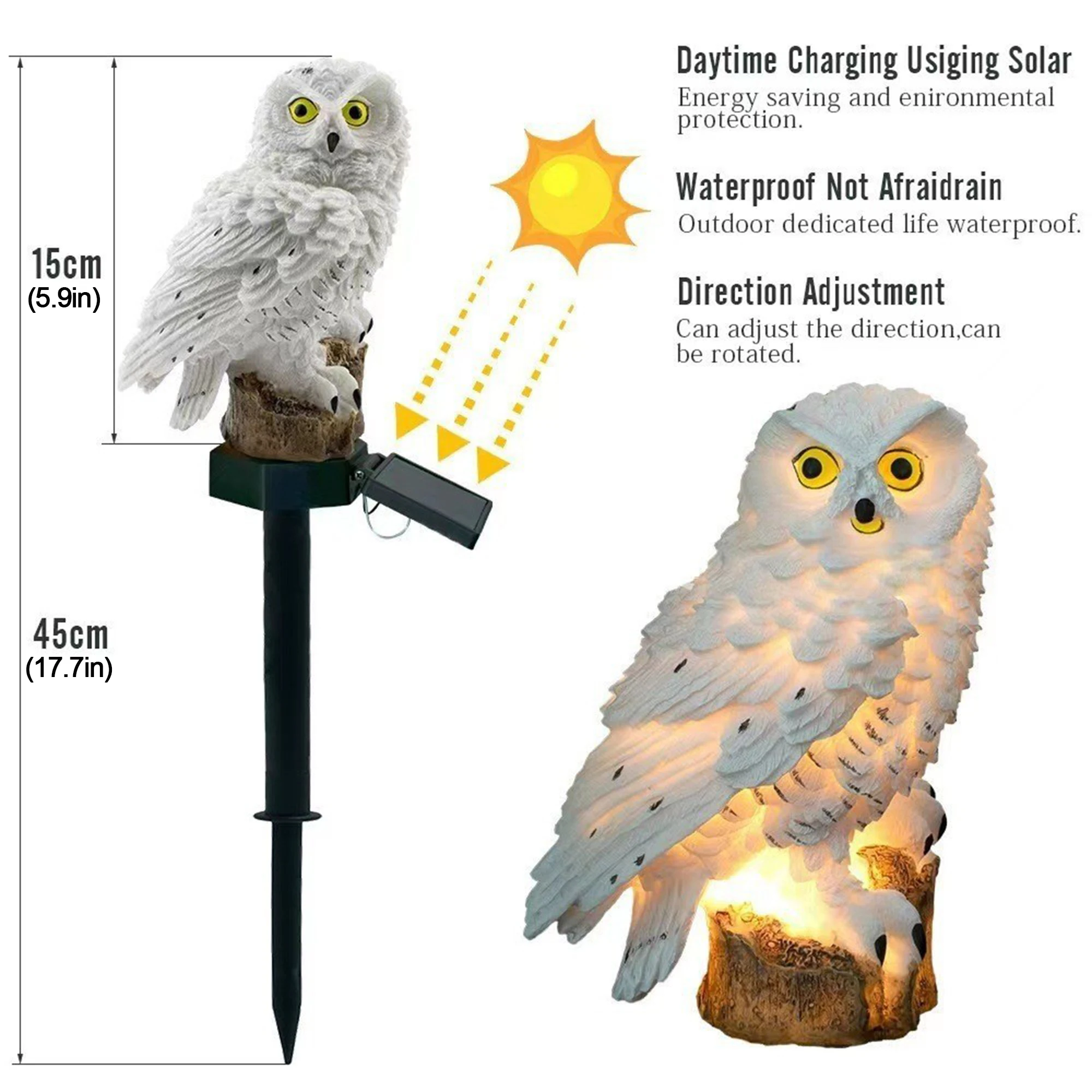 2 ชุด โคมไฟสนามหญ้า LED รูปนกฮ - Outdoor Lighting Ground บทวิจารณ์และราคา