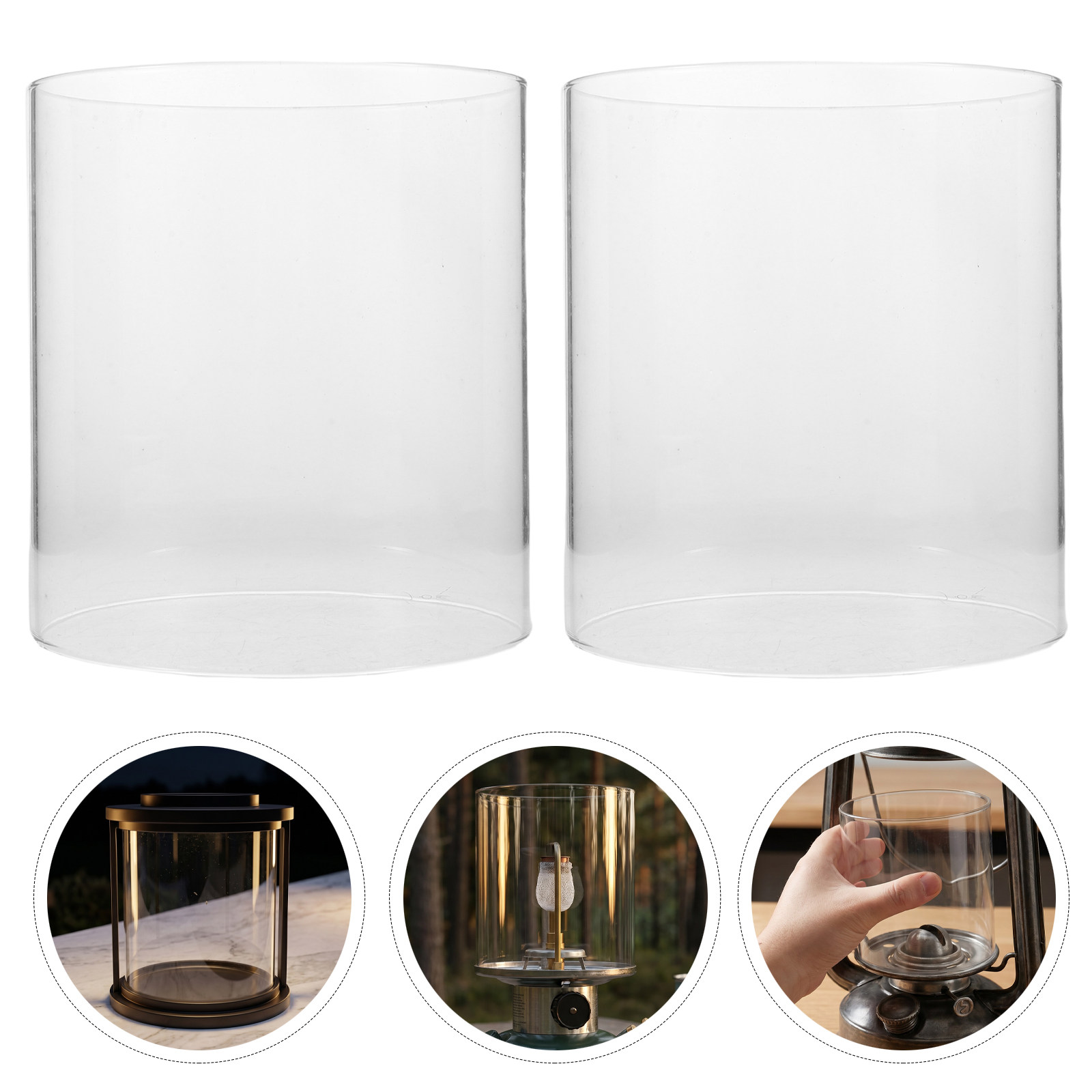 2 ชิ้น โคมไฟทรงกระบอกแก้วใสสำห - Outdoor Lighting Glass Replacement บทวิจารณ์และราคา