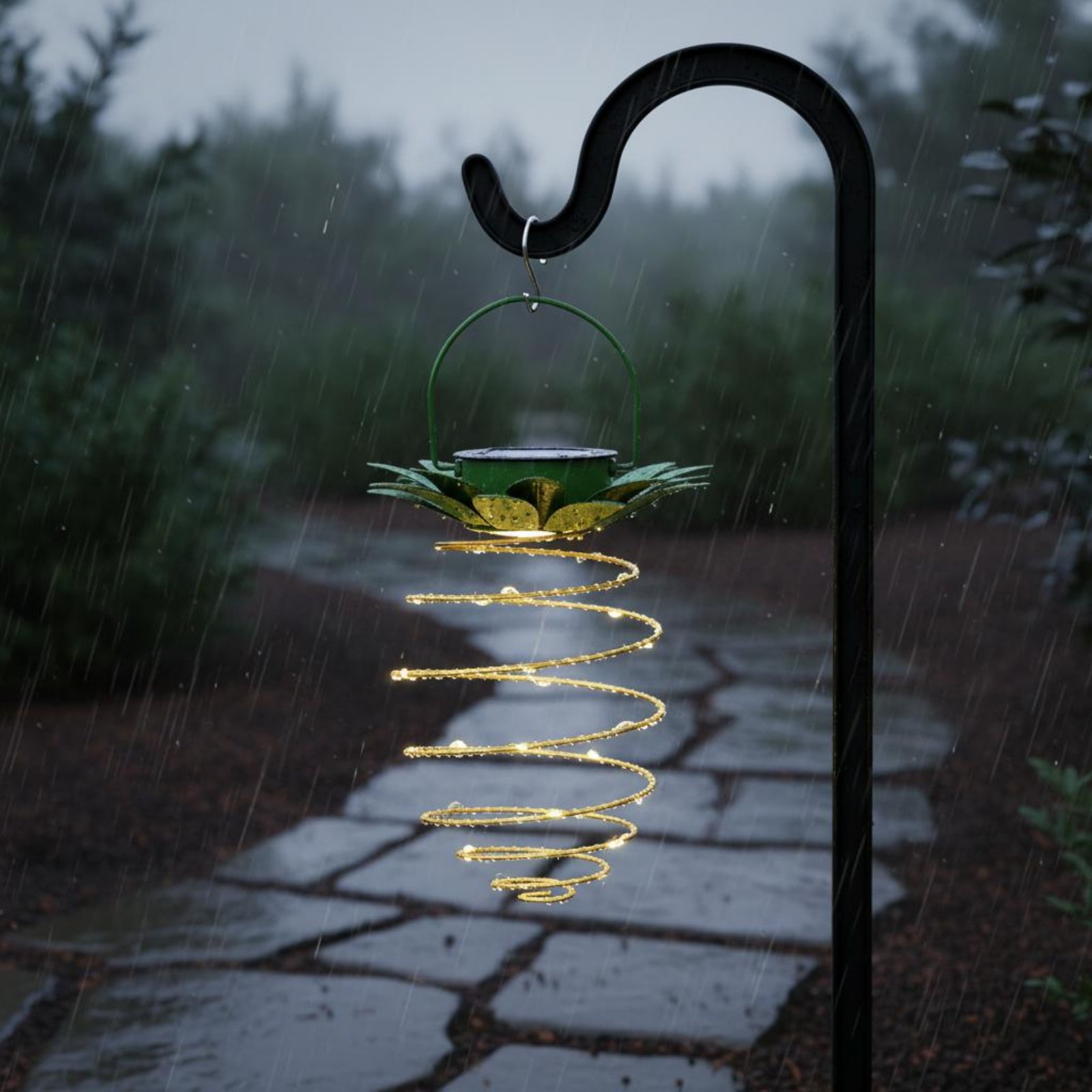 โคมไฟพลังงานแสงอาทิตย์รูปสับปะ - Hanging Outdoor Lighting บทวิจารณ์และราคา