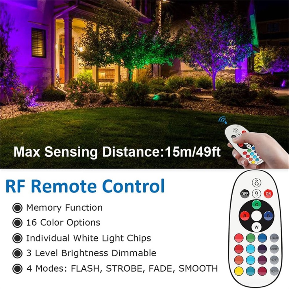 ไฟส่องสว่างภูมิทัศน์ RGBW 10W  - Outdoor Lighting For Garden บทวิจารณ์และราคา