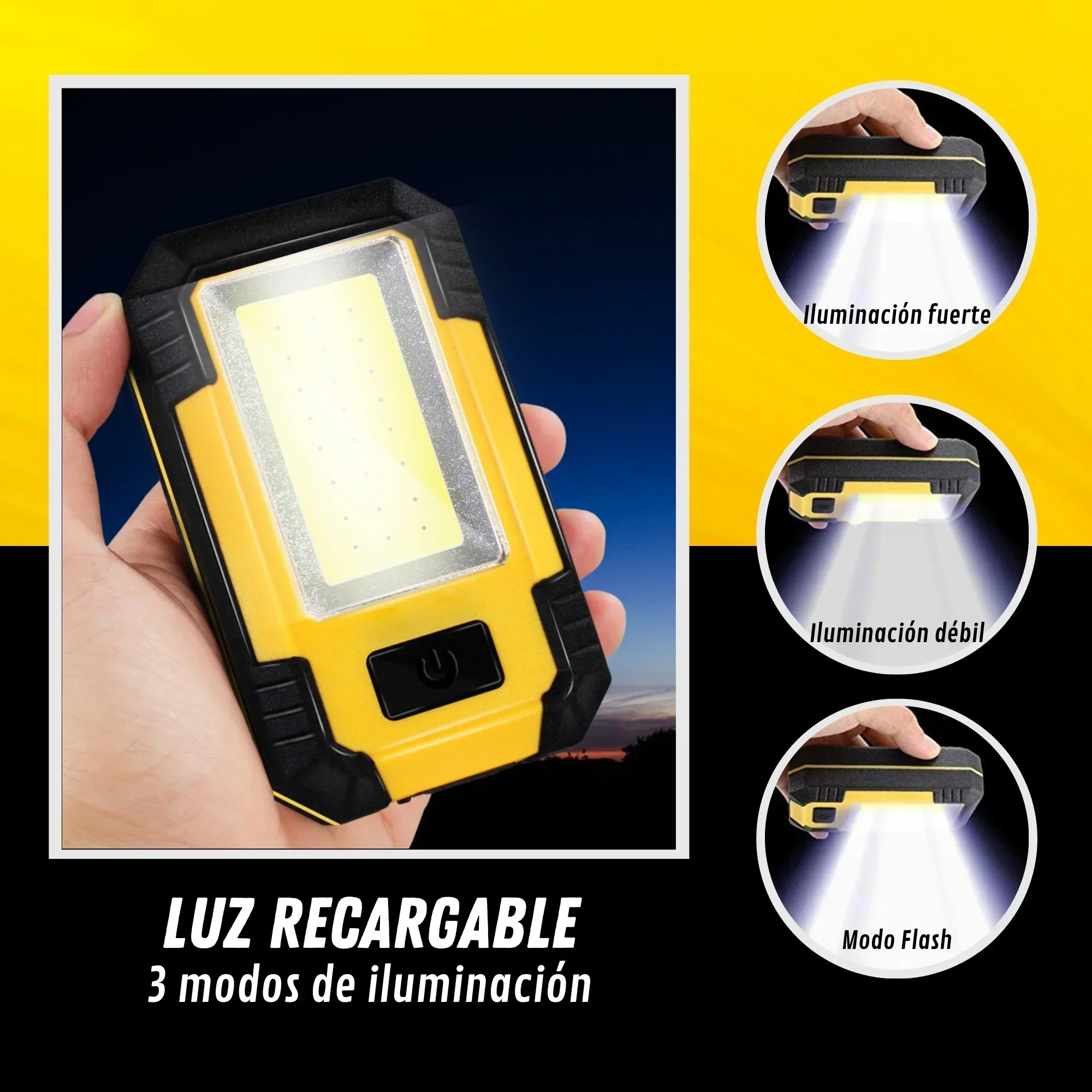 ไฟฉายพกพาแบบชาร์จได้ 4000mAh ค - Outdoor Lighting Bulbs บทวิจารณ์และราคา