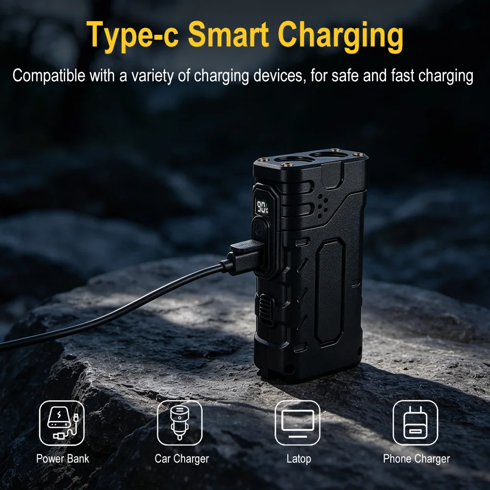 BORUIiT ไฟฉาย LED แบบหมุนมือ E - Outdoor Lighting Types บทวิจารณ์และราคา