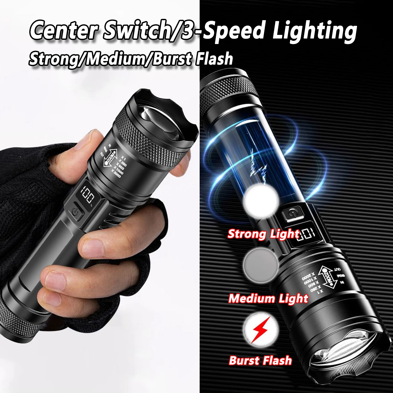 ไฟฉาย LED Ultra Bright 2000LM  - Outdoor Lighting The Range บทวิจารณ์และราคา