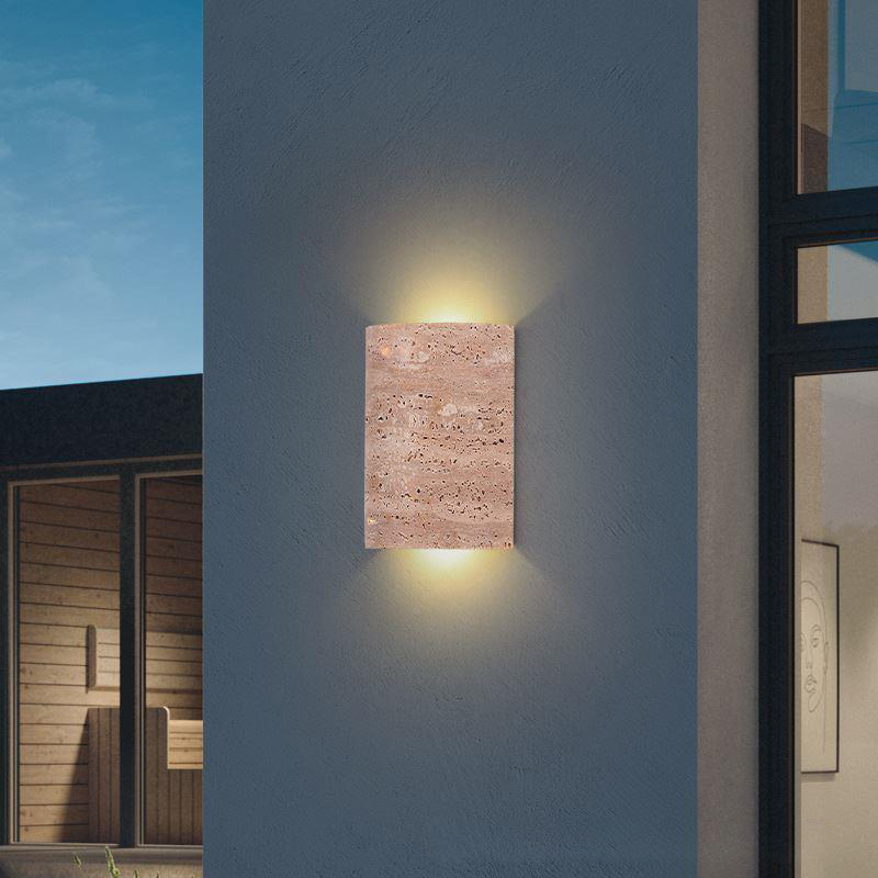 โคมไฟติดผนังหินทราเวอร์ทีนสีเห - Outdoor Lighting Japan บทวิจารณ์และราคา